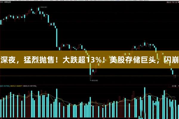 深夜，猛烈抛售！大跌超13%！美股存储巨头，闪崩